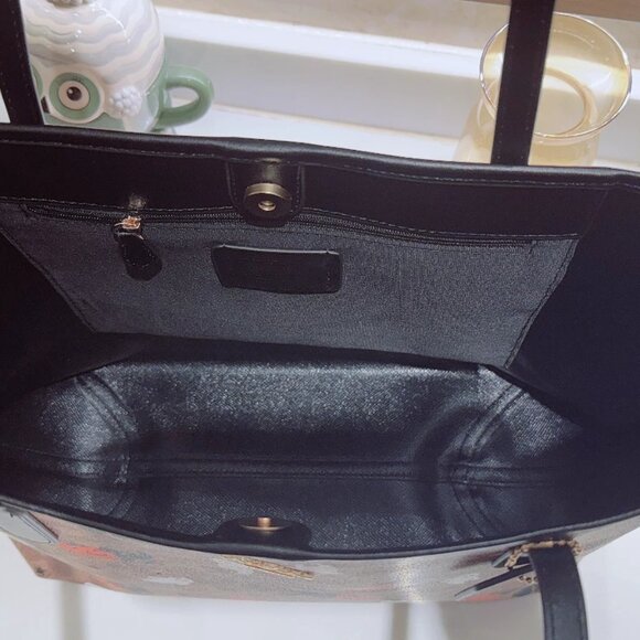 Coach City Tote In Signature Canvas With Halloween Print - Picture 5 of 5